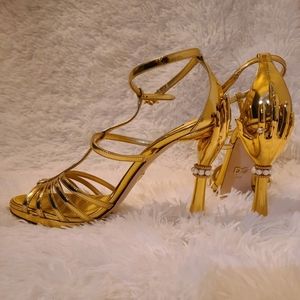 DOLCE & GABBANA Mirrored-Leather High Heels